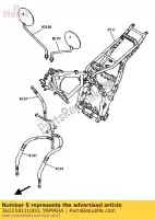 3LD2581J1000, Yamaha, hose, brake 4 yamaha xtz supertenere 750, New