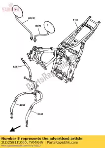 Yamaha 3LD2581J1000 hose, brake 4 - Bottom side