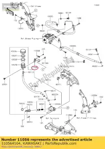 kawasaki 110564104 soporte, depósito en650aff - Lado inferior