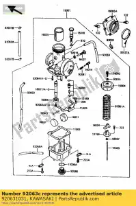 Kawasaki 920631031 chorro principal, # 95r - Lado inferior