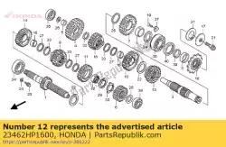 Ici, vous pouvez commander le collier, arbre principal cannelure de quatrième vitesse auprès de Honda , avec le numéro de pièce 23462HP1600: