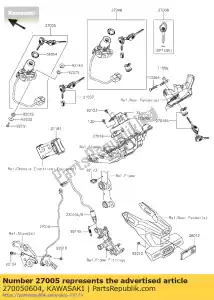 Kawasaki 270050604 interruptor de encendido - Lado inferior