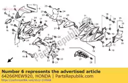 Here you can order the guide, r. Middle cowl air from Honda, with part number 64266MEW920: