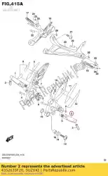 bar,voorste voetsteun,l van Suzuki, met onderdeel nummer 4352635F20, bestel je hier online: