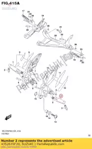 suzuki 4352635F20 bar,voorste voetsteun,l - Onderkant