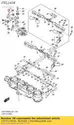 Aquí puede pedir soporte, sensor de aceleración n ° 1 de Suzuki , con el número de pieza 1357117K00: