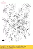 2S3146500100, Yamaha, uitlaatpijp assy 4 yamaha vmx 1700 2009 2010 2011 2012 2015, Nieuw