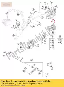 ktm 90613075000 pinza de freno soporte abs trasero - Lado inferior