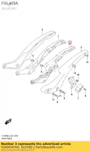 Suzuki 4266006J00 frame comp,rear - Bottom side