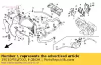 19010MBW003, Honda, radiateur comp. honda cbr  f cbr600f 600 , Nouveau