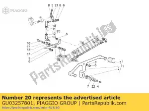 Piaggio Group GU03257801 cambiar engranaje barra de acoplamiento compl. - Lado inferior