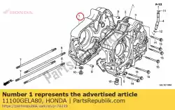 Ici, vous pouvez commander le carter compri auprès de Honda , avec le numéro de pièce 11100GELA80: