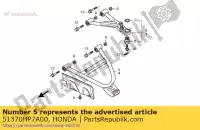 51370HP7A00, Honda, arm assy., r. fr. superiore honda trx 420 2010 2011 2012 2013, Nuovo