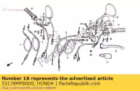 53178MF8000, Honda, alavanca comp., l. lidar com honda cb  s cmx rebel c xbr xbr500 cb450s cmx450c xbr500s 450 500 , Novo