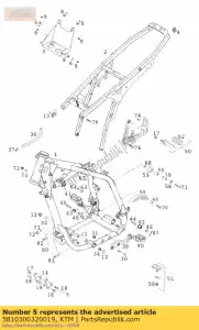 ktm 5810300320019 pie. bar. trasero izquierdo anterior 00 - Lado inferior