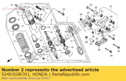 Aqui você pode pedir o mola, almofada rr (4 em Honda , com o número da peça 52403GBFJ01: