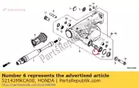 52142MKCA00, Honda, nut, swingarm pivot honda  1800 2018 2019, New