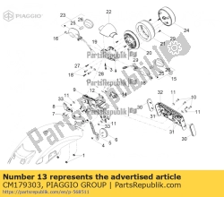 Aprilia CM179303, Metryczna ?ruba m6x30, OEM: Aprilia CM179303