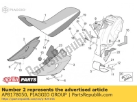 AP8178050, Aprilia, rechts zijpaneel. zwart, Nieuw