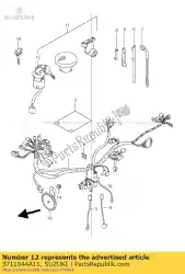 schakelaar, ontsteking van Suzuki, met onderdeel nummer 3711044A11, bestel je hier online: