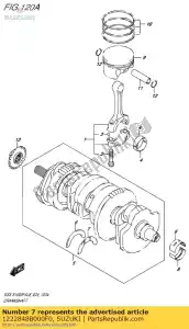 suzuki 1222848B000F0 rolamento virabrequim - Lado inferior