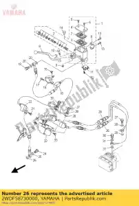 yamaha 2WDF58730000 slang, rem 2 - Onderkant