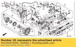 Aquí puede pedir cuña f, caja diferencial de Honda , con el número de pieza 41636HC5000: