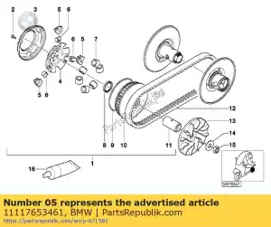 bmw 11117653461 sliding piece - Bottom side