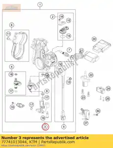 ktm 77741013044 rail de carburant cpl. - La partie au fond