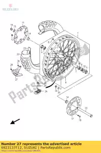 suzuki 6923137F12 capa, disco traseiro - Lado inferior