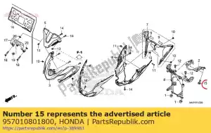 Honda 957010801800 bolt, flange, 8x18 - Bottom side