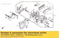 43105MY7405, Honda, jeu de coussinets, rr. frein honda vfr  f r vfr750f 750 , Nouveau