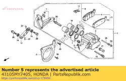 Qui puoi ordinare set di pad, rr. Freno da Honda , con numero parte 43105MY7405: