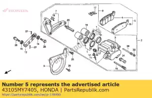 Honda 43105MY7405 set di pad, rr. freno - Il fondo