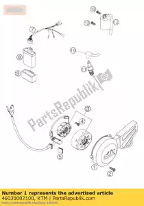 ktm 46030002100 ignition cover 65 sx 2003 - Bottom side