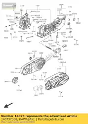 Aquí puede pedir conducto, cubierta, lh sc300aef de Kawasaki , con el número de pieza 14073Y008: