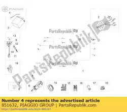 aardingskabel van Piaggio Group, met onderdeel nummer 851632, bestel je hier online: