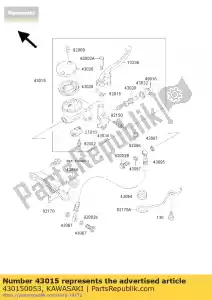 kawasaki 430150053 cilindro-conjunto-maestro, fr vn1500 - Lado inferior