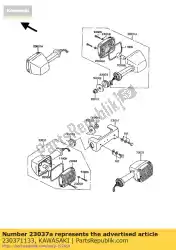 lamp-assy-signaal, fr z550-h1 van Kawasaki, met onderdeel nummer 230371133, bestel je hier online: