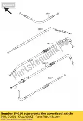 Aquí puede pedir cable, cerradura de asiento de Kawasaki , con el número de pieza 540100001: