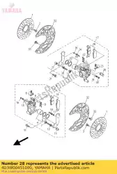 Ici, vous pouvez commander le kit de plaquettes de frein auprès de Yamaha , avec le numéro de pièce 4D3W00451000: