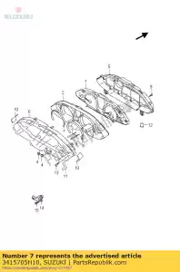 suzuki 3415705H10 decoratie ring - Onderkant