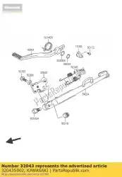 Here you can order the bracket-stand lv1000-a2h from Kawasaki, with part number 32043S002: