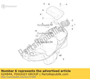 Piaggio Group 624844 rabat de batterie complet - La partie au fond