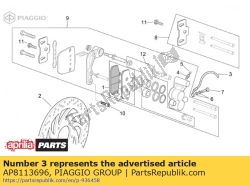 Aprilia AP8113696, Tubo freno anteriore, OEM: Aprilia AP8113696