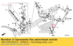 Here you can order the clamp, abs cord (d8. 5) from Honda, with part number 38516MGE003: