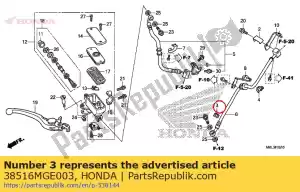 Honda 38516MGE003 zacisk, przewód abs (d8,5) - Dół