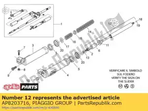 Piaggio Group AP8203716 plunger. complete - Bottom side