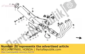 Honda 90114MFPN00 bout, speciaal, 5x8 - Onderkant