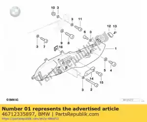 bmw 46712335897 voetsteunplaat, links - Onderkant